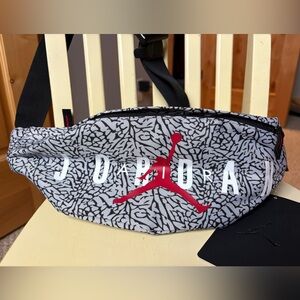 Jordan Patterned Black and White Belt Bag